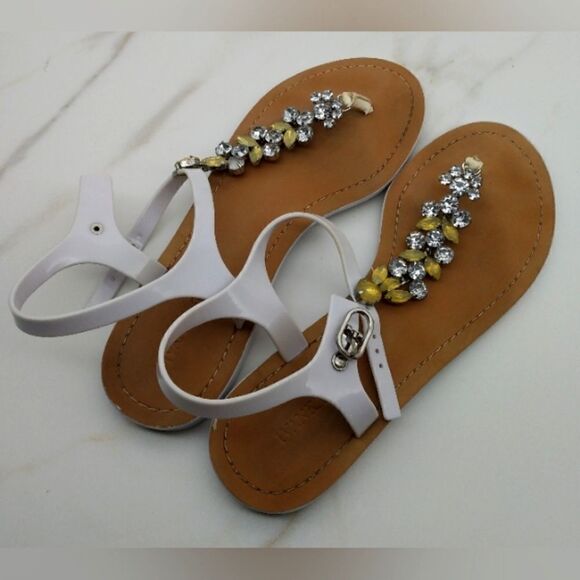 Ivanka Trump Rhinestone Jewel Strappy Sandals Shoes Sz - Picture 11 of 16